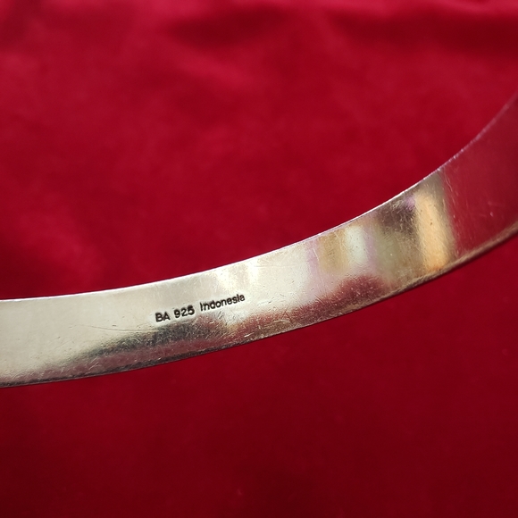 Vintage BA Sterling Silver Swirl Pattern Bangle Bracelet - Picture 6 of 7